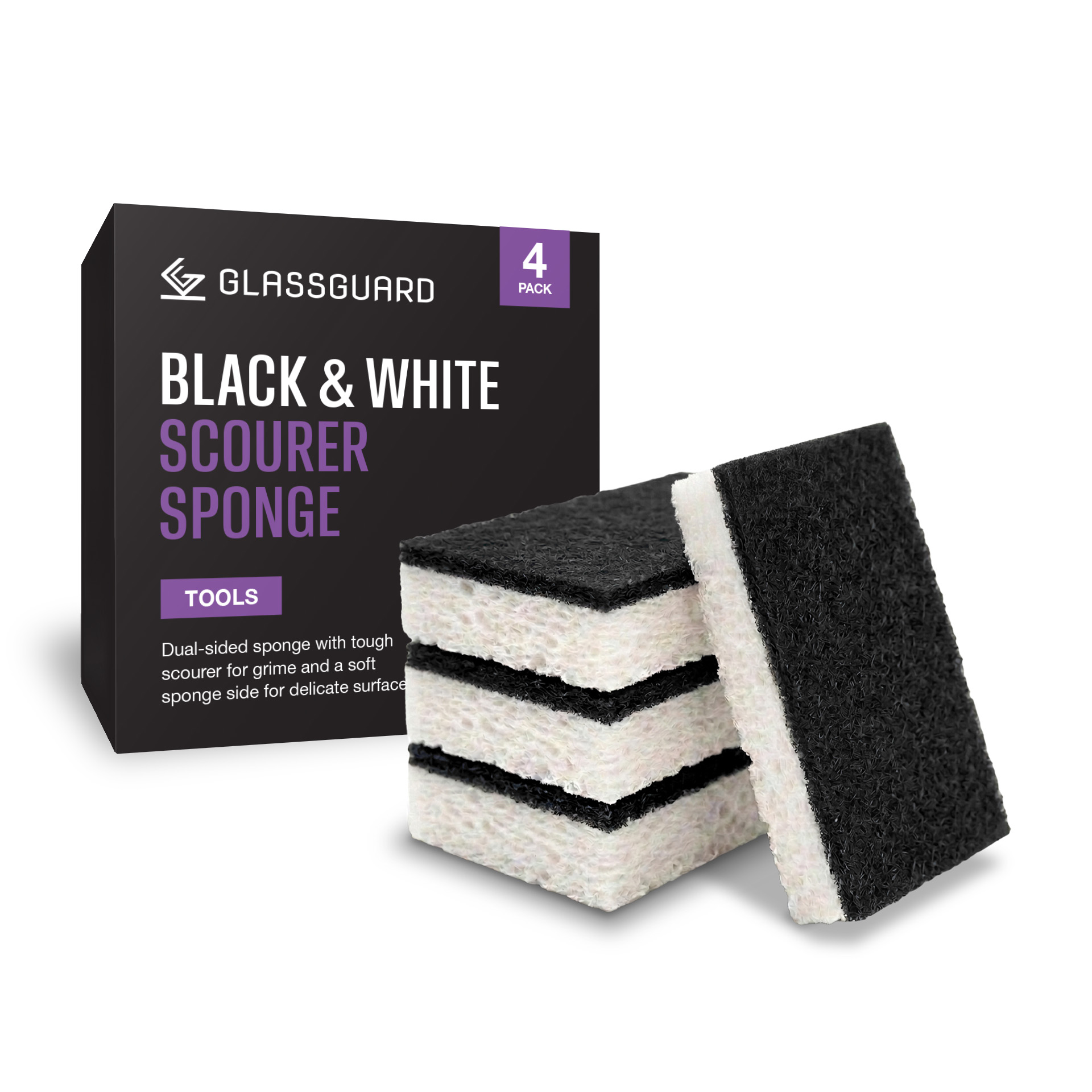 GLASSGUARD® Black + White Scourer Sponge image