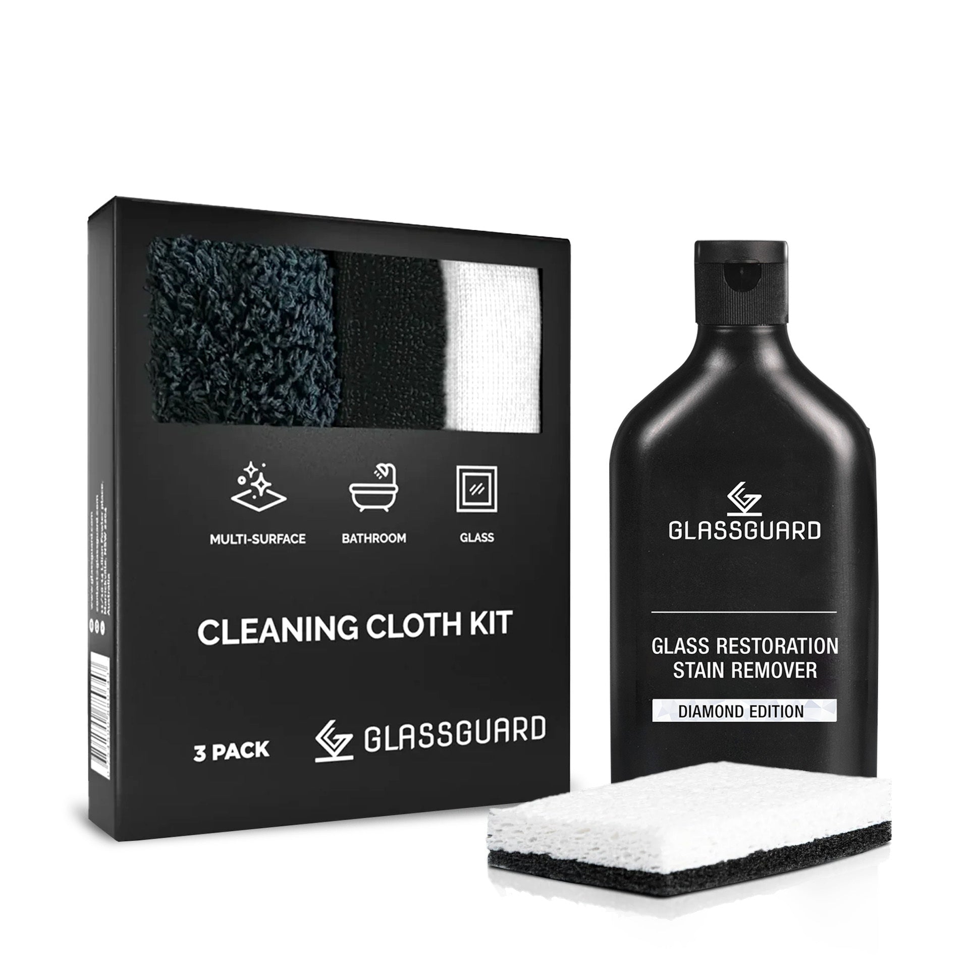 Glass Stain Remover + Cleaning Cloth Bundle
