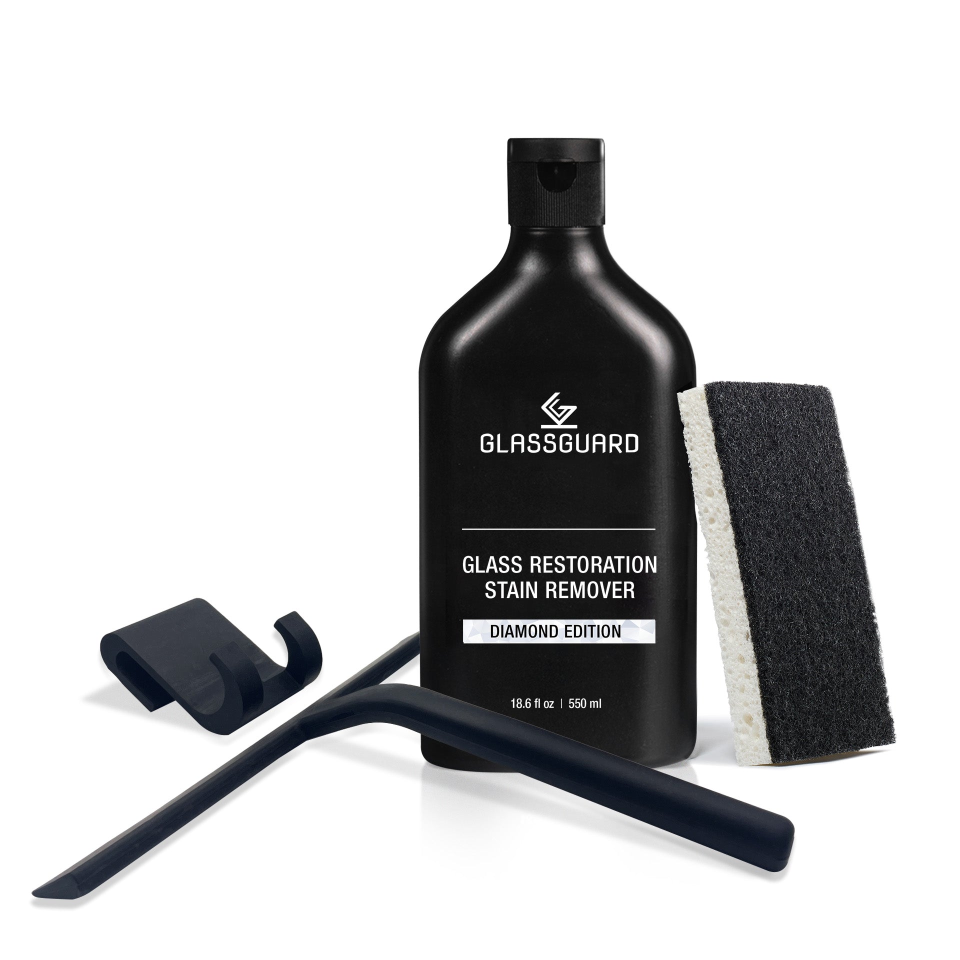Glass Stain Remover + Black Squeegee Bundle