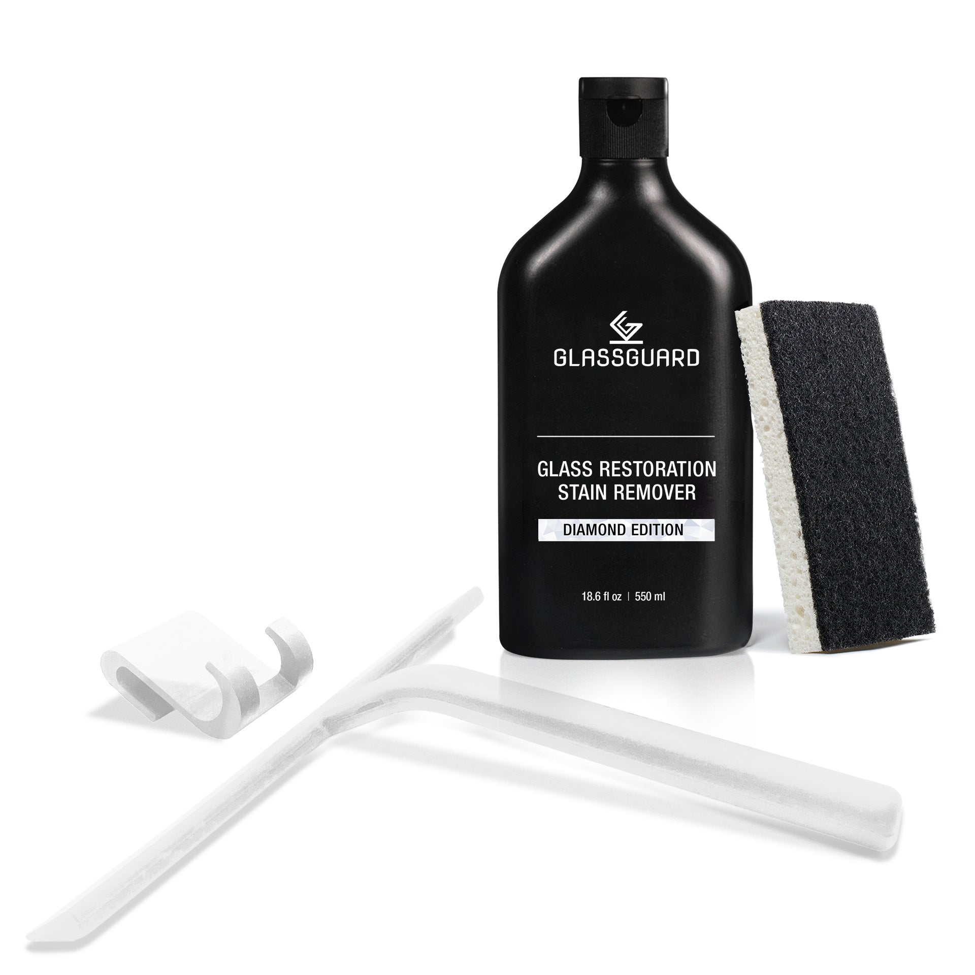 Glass Stain Remover + White Squeegee Bundle