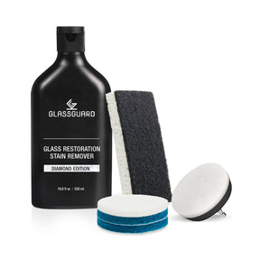 Glass Stain Remover + Drill Scrubbing Pads