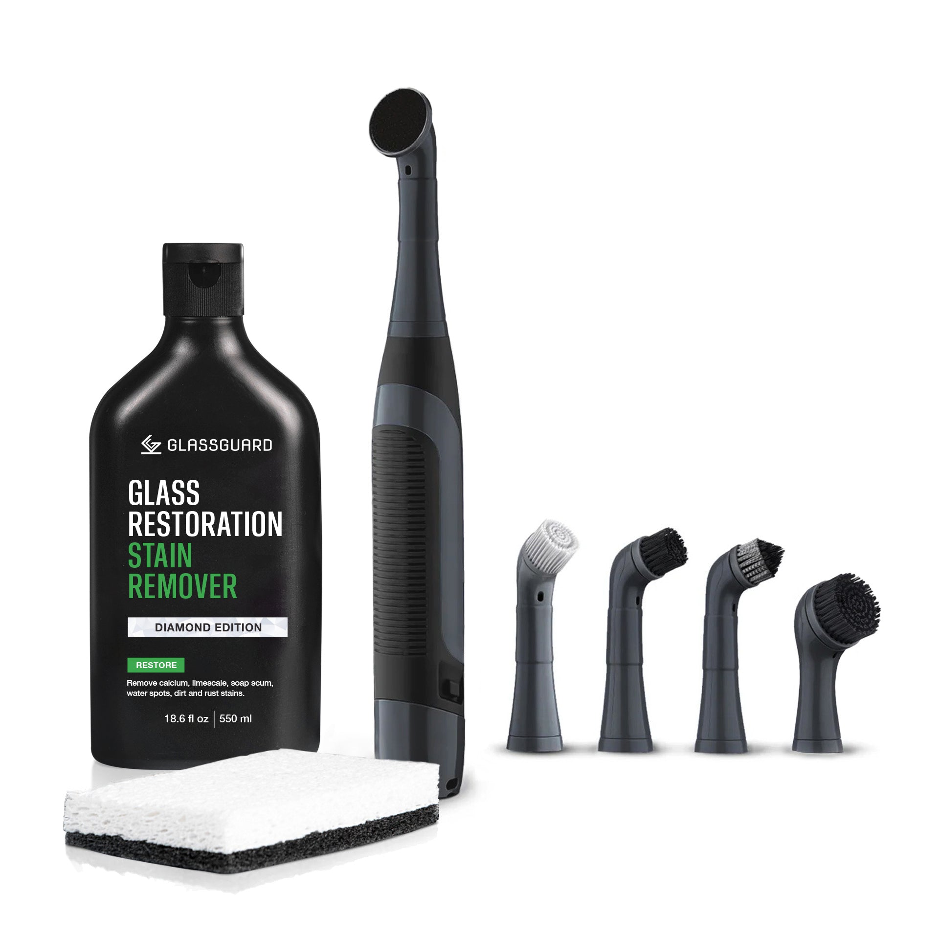 GLASSGUARD® Glass Stain Remover + Electric Scrubber Bundle