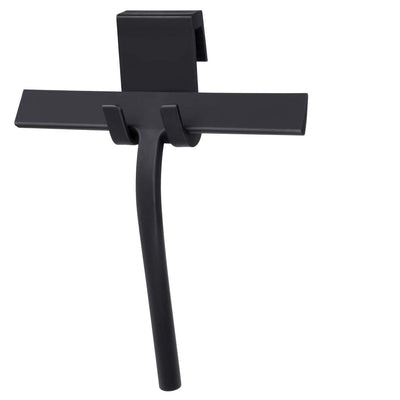Black Silicone Squeegee suitable for cleaning glass, tiles, and mirrors, making it an ideal window, bathroom or shower squeegee.